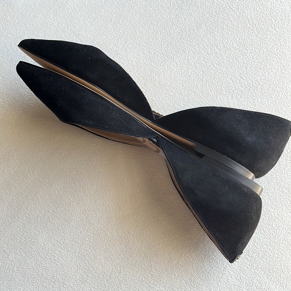 Like new Sam Edelman “Rooney” black suede leather pointy toe flats size 9.5. - Picture 4 of 8